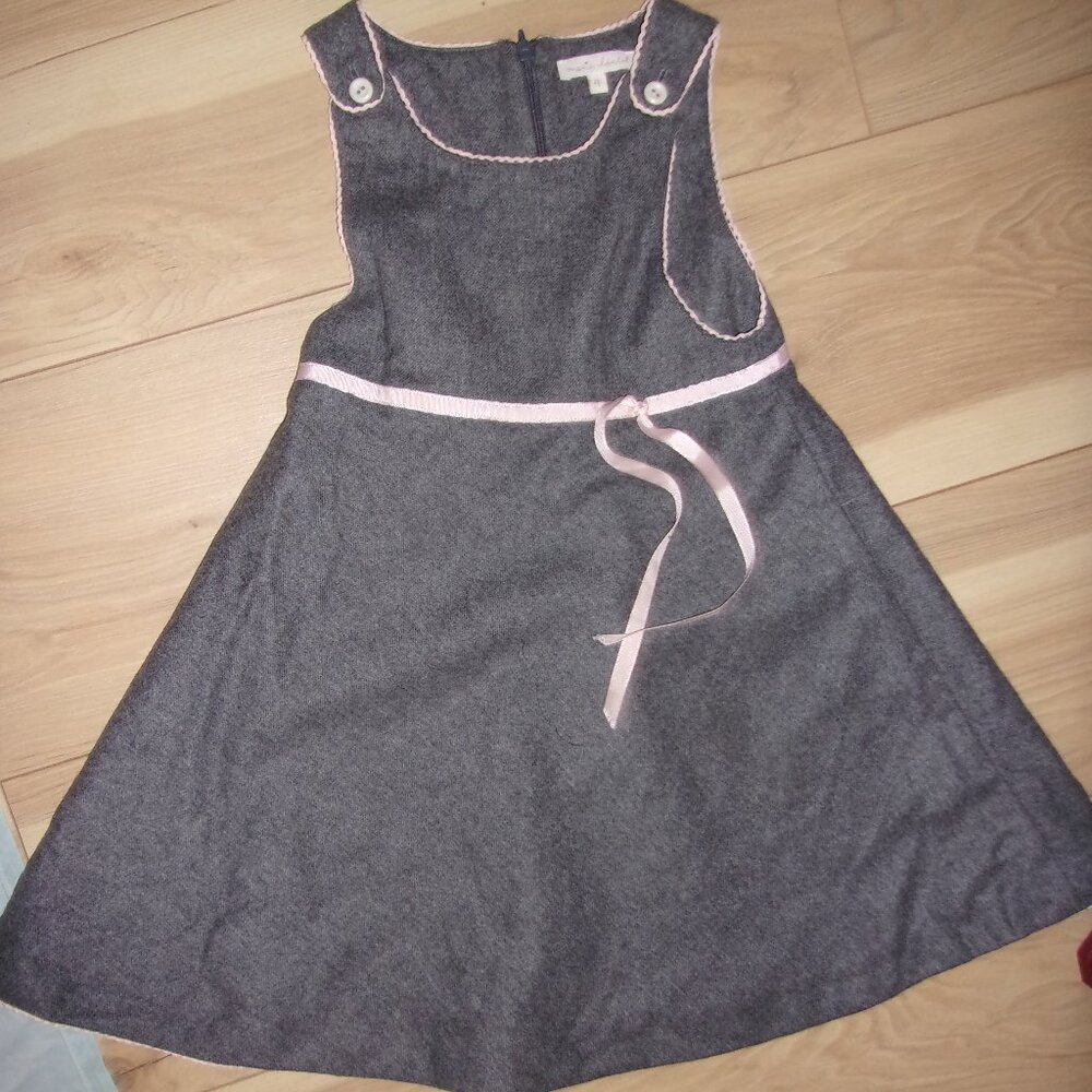 Marie Chantal size 4 girls girl dress four gray classic holiday pretty